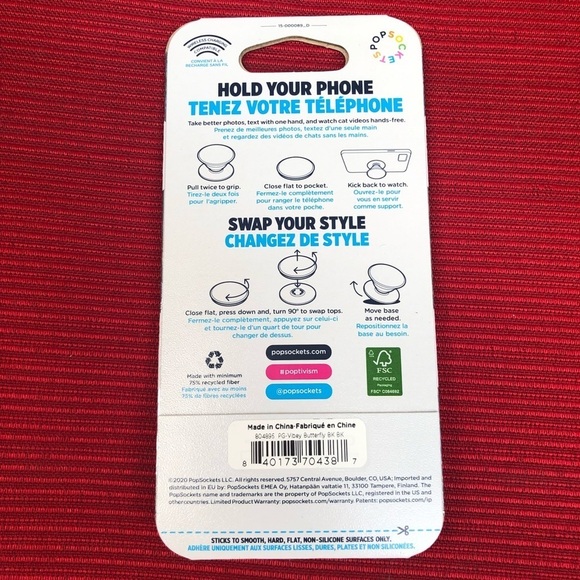 POPSOCKETS PopGrip Vibey Butterly Phone Holder NEW Blue Gold Boho Bohemian - Picture 2 of 2